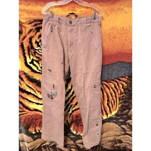 Vintage 90's Bugle Boy Air Force Cargo Pants 30/32 Zippers Awesome Design